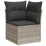 Set muebles jardín 9 pzas y cojines ratán sintético gris claro de , Conjuntos de jardín - Ref: Foro24-3221151, Precio: 654,44...