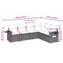 Garden sofa set 6 pieces and gray synthetic rattan cushions by , Garden sets - Ref: Foro24-3220211, Price: 434,20 €, Discount: %