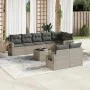 Garden furniture set 9 pieces and light gray synthetic rattan cushions by , Garden sets - Ref: Foro24-3220431, Price: 636,71 ...