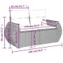 7-piece garden sofa set with light gray PE rattan cushions by , Modular outdoor sofas - Ref: Foro24-3221681, Price: 492,08 €,...