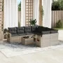 Garden furniture set 9 pieces and light gray synthetic rattan cushions by , Garden sets - Ref: Foro24-3219961, Price: 619,94 ...