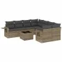 Garden furniture set 9 pieces and light gray synthetic rattan cushions by , Garden sets - Ref: Foro24-3219961, Price: 619,94 ...