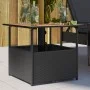 Mesa de jardín agujero de sombrilla ratán negro 55x55x46,5 cm de , Mesas de jardín - Ref: Foro24-364117, Precio: 69,77 €, Des...