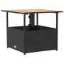 Mesa de jardín agujero de sombrilla ratán negro 55x55x46,5 cm de , Mesas de jardín - Ref: Foro24-364117, Precio: 69,77 €, Des...