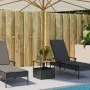 Mesa de jardín agujero de sombrilla ratán negro 55x55x46,5 cm de , Mesas de jardín - Ref: Foro24-364117, Precio: 69,77 €, Des...