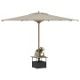 Garden table with black rattan umbrella hole 55x55x46.5 cm by , Garden tables - Ref: Foro24-364117, Price: 70,57 €, Discount: %