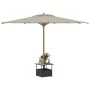 Mesa de jardín agujero de sombrilla ratán negro 55x55x46,5 cm de , Mesas de jardín - Ref: Foro24-364117, Precio: 69,77 €, Des...
