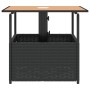 Garden table with black rattan umbrella hole 55x55x46.5 cm by , Garden tables - Ref: Foro24-364117, Price: 70,57 €, Discount: %