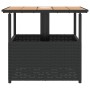 Garden table with black rattan umbrella hole 55x55x46.5 cm by , Garden tables - Ref: Foro24-364117, Price: 70,57 €, Discount: %