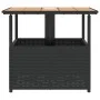 Mesa de jardín agujero de sombrilla ratán negro 55x55x46,5 cm de , Mesas de jardín - Ref: Foro24-364117, Precio: 69,77 €, Des...
