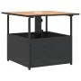 Mesa de jardín agujero de sombrilla ratán negro 55x55x46,5 cm de , Mesas de jardín - Ref: Foro24-364117, Precio: 69,77 €, Des...