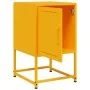 Yellow mustard steel bedside table 36x39x60.5 cm by , Nightstands - Ref: Foro24-846452, Price: 56,70 €, Discount: %