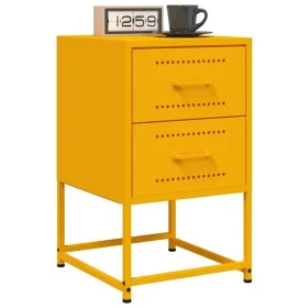 Mesitas de noche 2 uds acero amarillo mostaza 36x39x60,5 cm de , Mesitas de noche - Ref: Foro24-846465, Precio: 93,27 €, Desc...