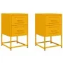 Mesitas de noche 2 uds acero amarillo mostaza 36x39x60,5 cm de , Mesitas de noche - Ref: Foro24-846465, Precio: 93,33 €, Desc...