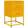 Bedside tables 2 units yellow mustard steel 36x39x60.5 cm by , Nightstands - Ref: Foro24-846465, Price: 93,33 €, Discount: %