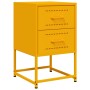 Mesitas de noche 2 uds acero amarillo mostaza 36x39x60,5 cm de , Mesitas de noche - Ref: Foro24-846465, Precio: 94,17 €, Desc...
