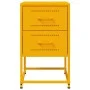 Mesitas de noche 2 uds acero amarillo mostaza 36x39x60,5 cm de , Mesitas de noche - Ref: Foro24-846465, Precio: 93,33 €, Desc...