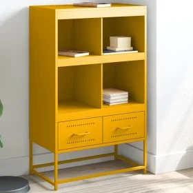 Cold-rolled steel sideboard in yellow, 68.5x39x111.5 cm by , Sideboards - Ref: Foro24-846605, Price: 132,70 €, Discount: %