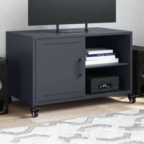 TV stand made of cold-rolled anthracite steel, measuring 68x39x43.5 cm. by , TV Furniture - Ref: Foro24-846670, Price: 65,46 ...