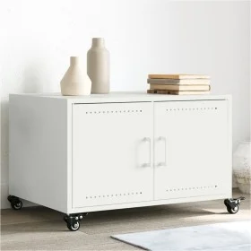 Kaltgewalzter weißer Stahllaminattisch 68x50x43,5 cm von , Couchtisch - Ref: Foro24-846691, Preis: 78,75 €, Rabatt: %