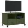 TV-Möbel aus kaltgewalztem Stahl in Olivgrün, 68x39x43,5 cm. von , TV-Möbel - Ref: Foro24-846702, Preis: 67,46 €, Rabatt: %
