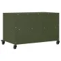 TV-Möbel aus kaltgewalztem Stahl in Olivgrün, 68x39x43,5 cm. von , TV-Möbel - Ref: Foro24-846702, Preis: 67,46 €, Rabatt: %