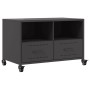 TV stand made of black cold-rolled steel, measuring 68x39x43.5 cm. by , TV Furniture - Ref: Foro24-846698, Price: 65,34 €, Di...