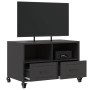 TV stand made of black cold-rolled steel, measuring 68x39x43.5 cm. by , TV Furniture - Ref: Foro24-846698, Price: 65,34 €, Di...
