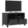 TV stand made of black cold-rolled steel, measuring 68x39x43.5 cm. by , TV Furniture - Ref: Foro24-846698, Price: 64,95 €, Di...