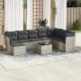 Garden furniture set 9 pieces and light gray synthetic rattan cushions by , Garden sets - Ref: Foro24-3218062, Price: 603,85 ...