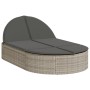 Tumbona doble con cojines ratán sintético gris claro de , Tumbonas - Ref: Foro24-368651, Precio: 276,32 €, Descuento: %