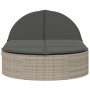 Tumbona doble con cojines ratán sintético gris claro de , Tumbonas - Ref: Foro24-368651, Precio: 276,32 €, Descuento: %