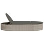 Tumbona doble con cojines ratán sintético gris claro de , Tumbonas - Ref: Foro24-368651, Precio: 276,32 €, Descuento: %