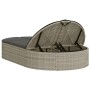 Tumbona doble con cojines ratán sintético gris claro de , Tumbonas - Ref: Foro24-368651, Precio: 276,32 €, Descuento: %