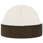 Double sun lounger with brown synthetic rattan cushions by , Loungers - Ref: Foro24-368647, Price: 264,81 €, Discount: %