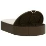 Double sun lounger with brown synthetic rattan cushions by , Loungers - Ref: Foro24-368647, Price: 259,13 €, Discount: %