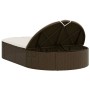 Tumbona doble con cojines ratán sintético marrón de , Tumbonas - Ref: Foro24-368647, Precio: 264,81 €, Descuento: %