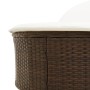 Double sun lounger with brown synthetic rattan cushions by , Loungers - Ref: Foro24-368647, Price: 264,81 €, Discount: %