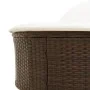 Double sun lounger with brown synthetic rattan cushions by , Loungers - Ref: Foro24-368647, Price: 259,13 €, Discount: %