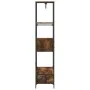Coat rack with smoked oak engineered wood shelves by , Dresser Organizers and Bar Hangers - Ref: Foro24-847861, Price: 117,37...