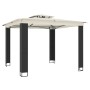 Pavillon mit doppeltem Dach aus cremefarbenem Stoff, 2,94x2,94 m. von , Zelte und Pavillons - Ref: Foro24-368444, Preis: 330,...