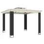 Pavillon mit doppeltem Dach aus cremefarbenem Stoff, 2,94x2,94 m. von , Zelte und Pavillons - Ref: Foro24-368444, Preis: 349,...