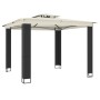 Cenador con doble techo tela crema 2,94x2,94 m de , Carpas y cenadores - Ref: Foro24-368444, Precio: 294,49 €, Descuento: %