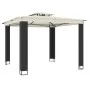 Cenador con doble techo tela crema 2,94x2,94 m de , Carpas y cenadores - Ref: Foro24-368444, Precio: 349,50 €, Descuento: %
