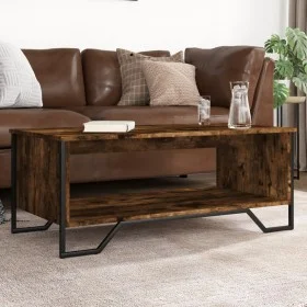Engineered wood smoked oak coffee table 100x51x40 cm by , Coffee table - Ref: Foro24-848481, Price: 54,27 €, Discount: %