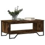 Engineered wood smoked oak coffee table 100x51x40 cm by , Coffee table - Ref: Foro24-848481, Price: 54,27 €, Discount: %