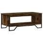 Engineered wood smoked oak coffee table 100x51x40 cm by , Coffee table - Ref: Foro24-848481, Price: 54,27 €, Discount: %