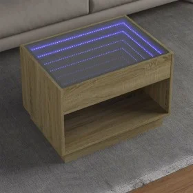Coffee table with Infinity LED Sonoma oak 70x50x50 cm by , Coffee table - Ref: Foro24-847660, Price: 98,16 €, Discount: %