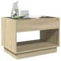 Coffee table with Infinity LED Sonoma oak 70x50x50 cm by , Coffee table - Ref: Foro24-847660, Price: 99,44 €, Discount: %