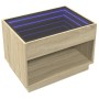 Coffee table with Infinity LED Sonoma oak 70x50x50 cm by , Coffee table - Ref: Foro24-847660, Price: 99,44 €, Discount: %
